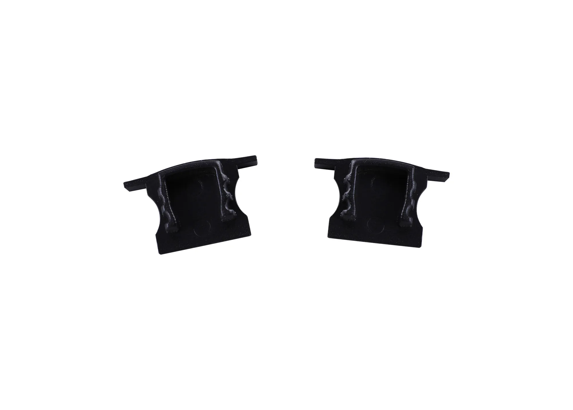 Tiras 2m, 17 x 15.3mm Black Recessed Aluminium Profile With Diffuser And Accessories M7408  Mantra Fusion Tiras LED Profile